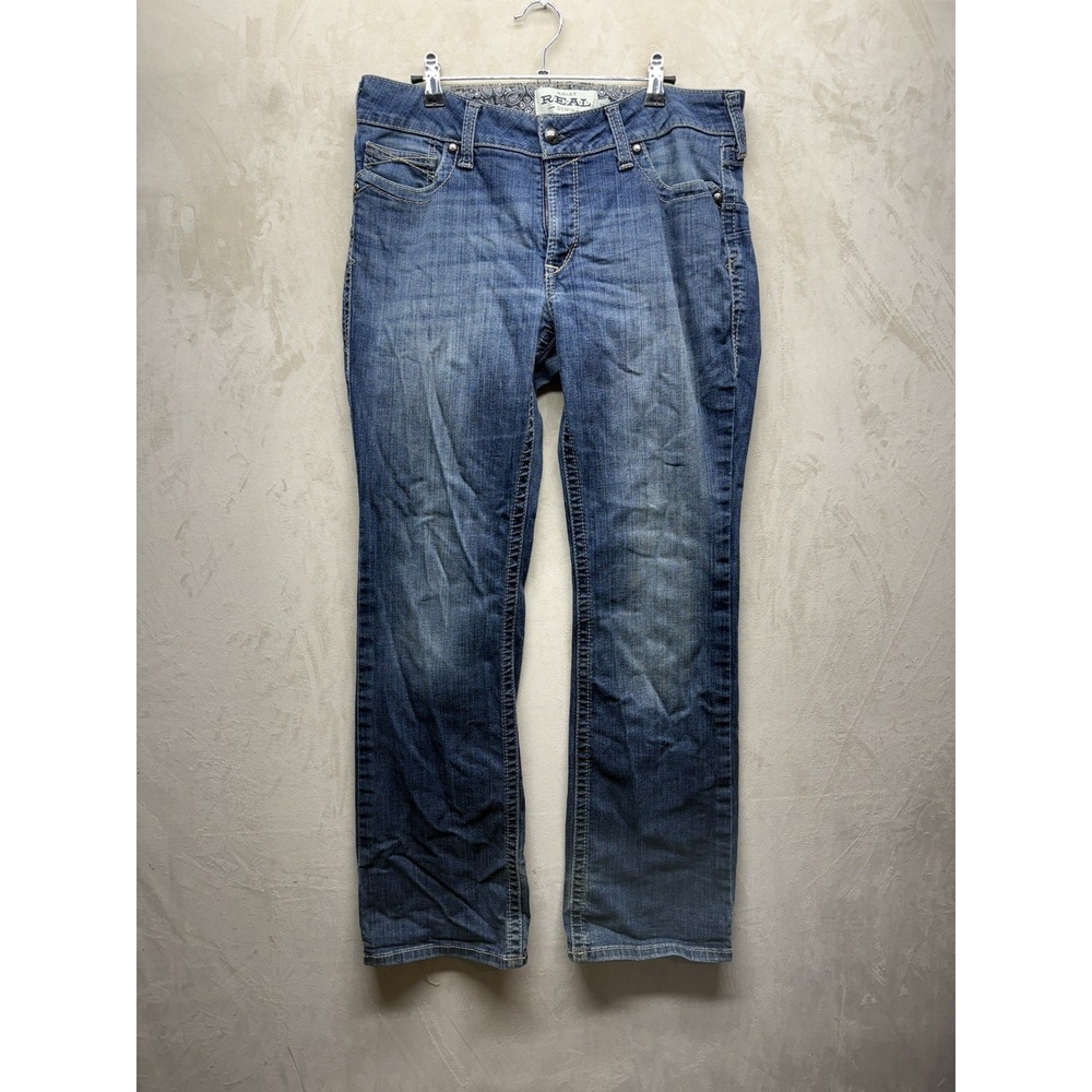 Ariat Bootcut Jeans Womens 32R R.E.A.L. Stretch Denim Mid Rise Flare Riding Blue